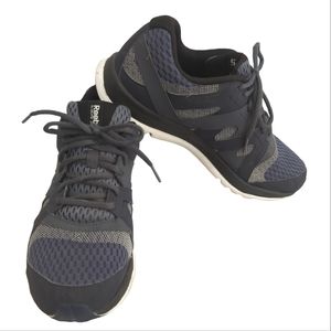 Reebok black and gray sublite duo gym shoes, sneakers, running, men's 8
